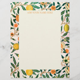 PAPEL TIMBRADO WILLIAM MORRIS LETTERHEAD COM "POMEGRANATOS"