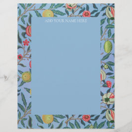 PAPEL TIMBRADO WILLIAM MORRIS LETTERHEAD COM "POMEGRANATOS"
