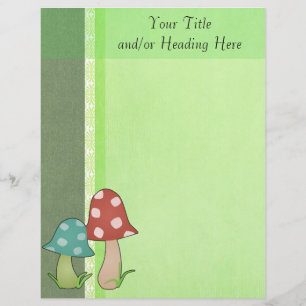 Papel Timbrado Woodland Toadstools Lethead
