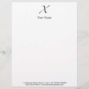 Papel Timbrado X - Zapfino
