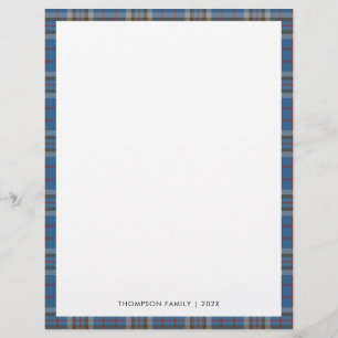 Papel Timbrado Xadrez Rústico Elegante Tartan