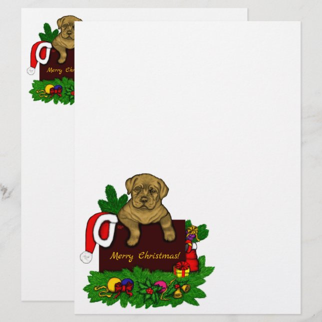Papel Timbrado XMas puppy (Frente/Verso)