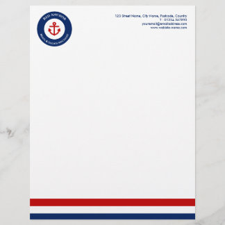 Papel Timbrado Yacht Náutico Náutico, Anchor Vermelho, Relacionad