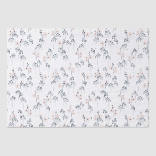 Papel Tissue Aquarela de Flor Silvestre (Frente )