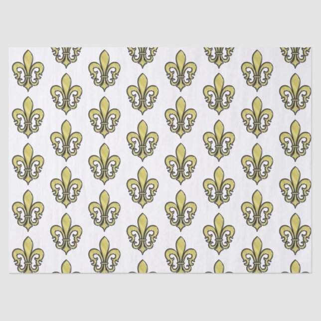 Papel Tissue com Design Elegante de Fleur de Lis (Frente )