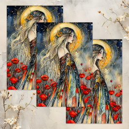 PAPEL TISSUE DECOUPAGEM primavera GODDESS