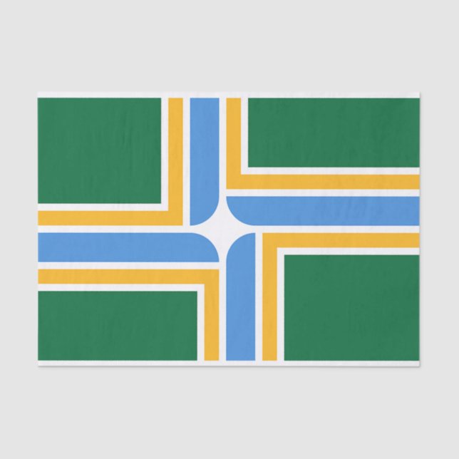 Papel tissue Patriótico com pavilhão de Portland,  (Frente )