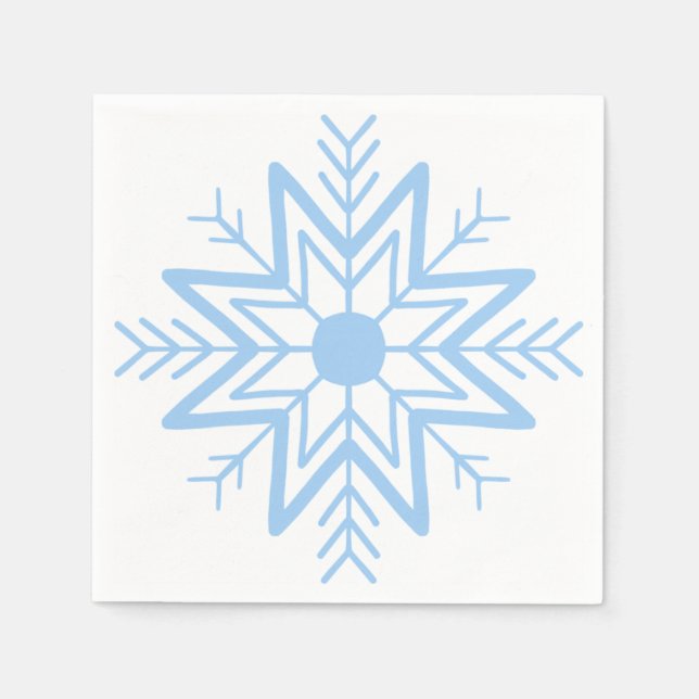 Papel um belo floco de neve no guardanapo (Frente)