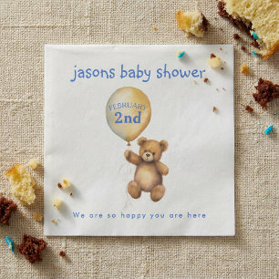 Papel Urso de pelúcia com guardanapo de chá de fraldas d