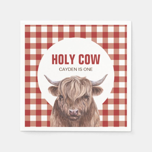 Papel Vaca sagrada estou com uma guardanapo de aniversár (Frente)