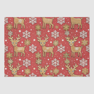 Papel Vermelho Kraft Molho de Natal Festivo