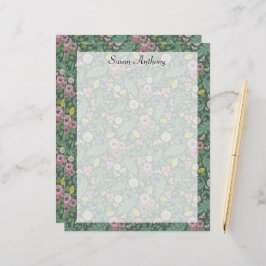 Papel Vintage Yellow Dandelions Rosa Pansy Faces