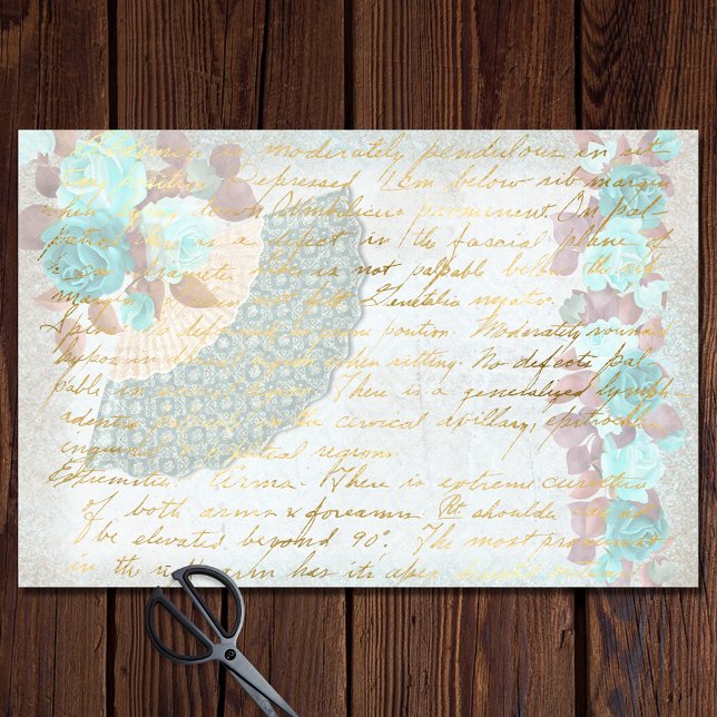 Papel vitorioso - Folha turquesa - Rosa de papel d (Criador carregado)