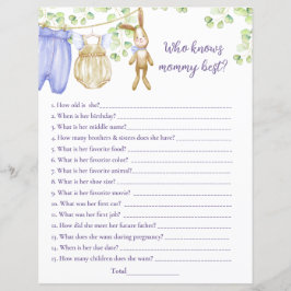 Papelão "Quem conhece melhor a mamãe?"