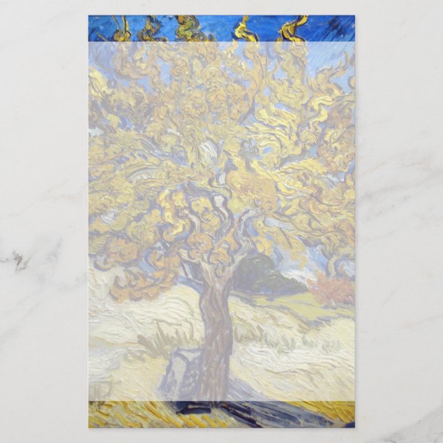 Papelaria A Árvore de Morango. Vincent Van Gogh. Arte fantás (Frente)
