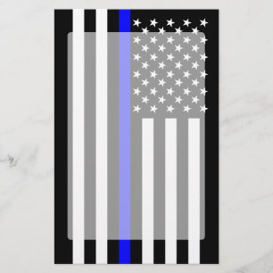 Papelaria A bandeira americana fina simbólica de Blue Line