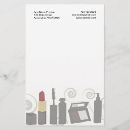 Papelaria A cara, unhas, chicoteia o Cosmetologist da