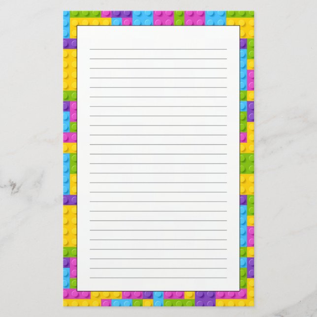 Papelaria A construção plástica obstrui o teste padrão (Frente)