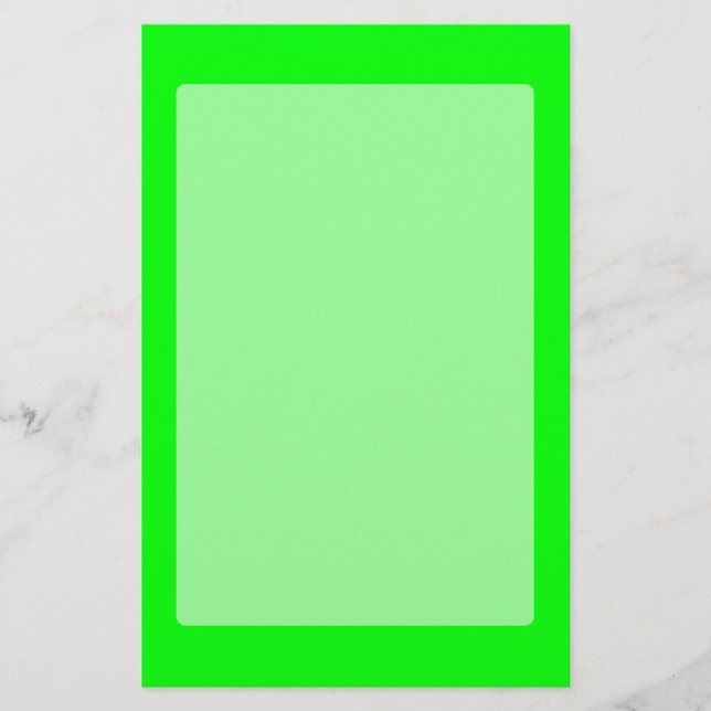 Papelaria A cor de néon verde personaliza esta (Frente)