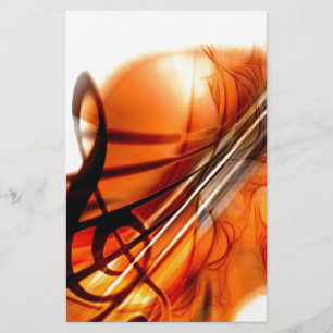 Papelaria A música amarrou a dança do destino do violino dos