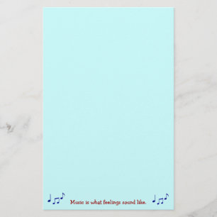 Papelaria A música é o que os sentimentos soam como o pape