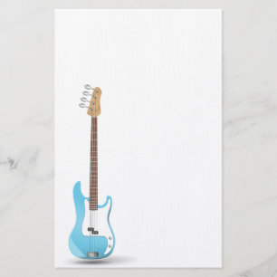 Papelaria A música nota o destino azul do teste padrão de zi