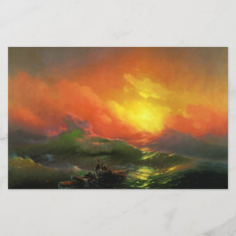 Papelaria A Nona Onda (Mar Tempestuoso com Pôr do Sol Vermel