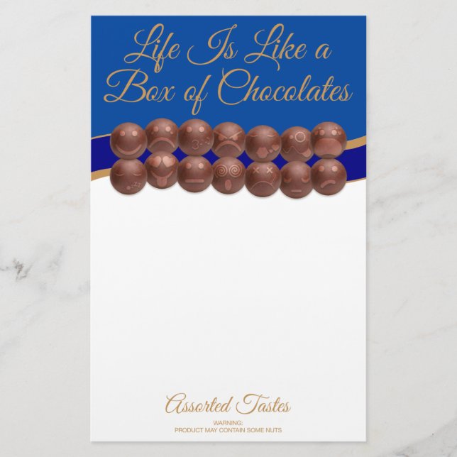 Papelaria A Vida é Como uma Caixa de Chocolates (Frente)