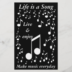 Papelaria A vida é um Song_Stationery