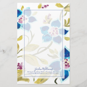 Papelaria Abbey Floral Azulejos - Blue Blooms