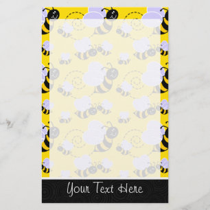 Papelaria Abelhas Amarelo e Preto-Bonitas