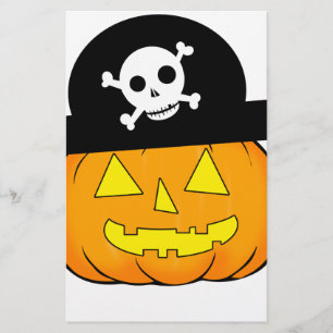 Papelaria abóbora do pirata