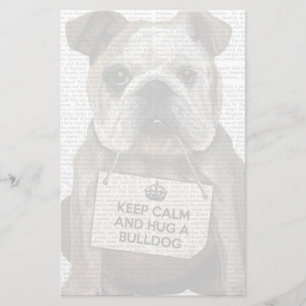 Papelaria Abraçar um Bulldog
