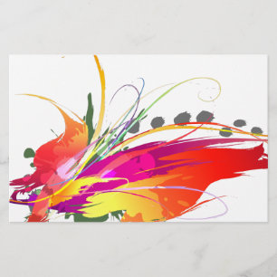 Papelaria Abstrato Bird of Paradise Paint Splatters