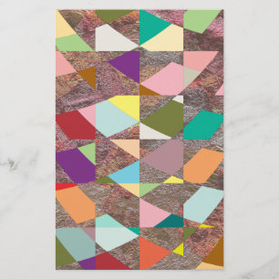 Papelaria Abstrato Cores Brilhante