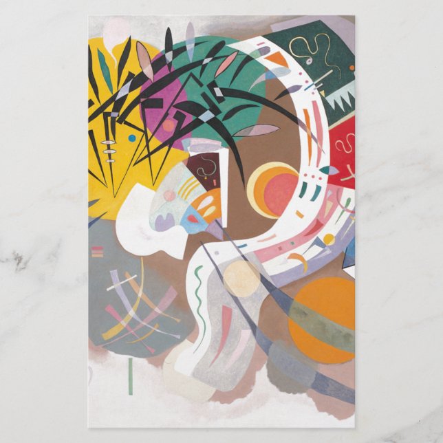Papelaria Abstrato da curva dominante de Kandinsky (Frente)