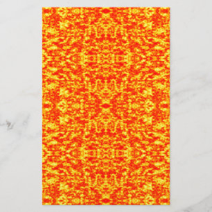 Papelaria Abstrato Fractal Em Vermelho E Laranja