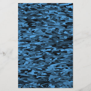 Papelaria Abstrato - Padrão Azul Preto