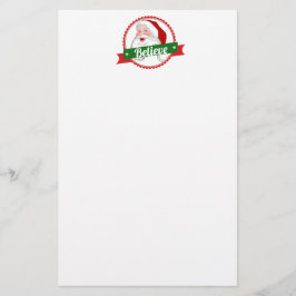 Papelaria Acredite em Papai Noel sua cor do fundo