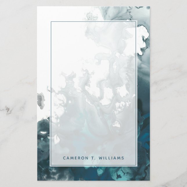 Papelaria Adicionar Seu Nome| Indigo Tempest (Frente)