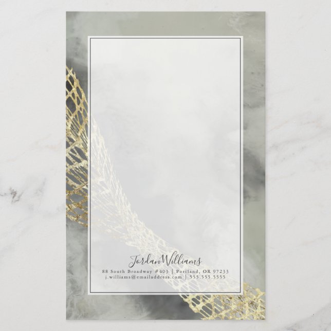 Papelaria Adicionar Seu Nome| Matriz de Nuvem (Frente)