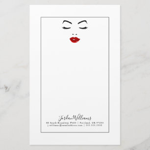 Papelaria Adicionar Seu Nome Rosto Elegante