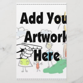 Papelaria Adicione seu próprio Trabalho de arte ou Trabalho