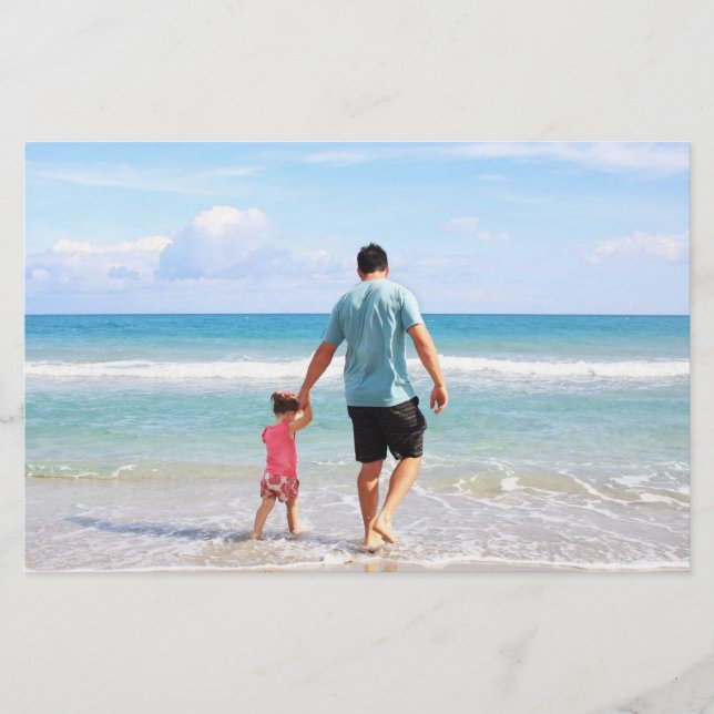 Papelaria Adicione sua própria foto e/ou placa de texto/ (Frente)