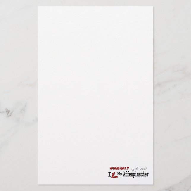 Papelaria Affenpinscher I Love My (Frente)