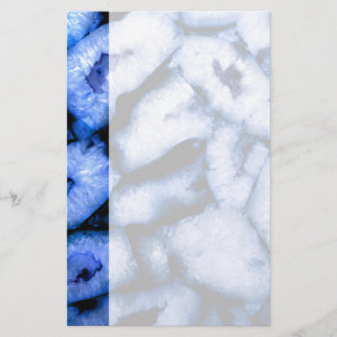 Papelaria Agate de quartzo azul, Geodes azuis, padrão de abs
