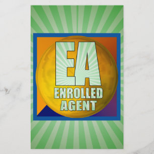PAPELARIA AGENTE INSCRITO DE LOGOTIPO EA