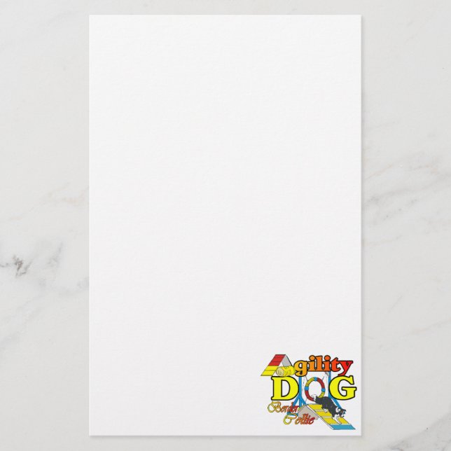 Papelaria Agilidade de Borda Collie (Frente)