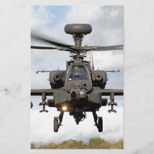 Papelaria ah 64 apache longbow helicóptero militar