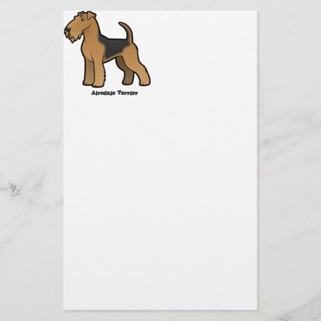 Papelaria airedale terrier (Frente)
